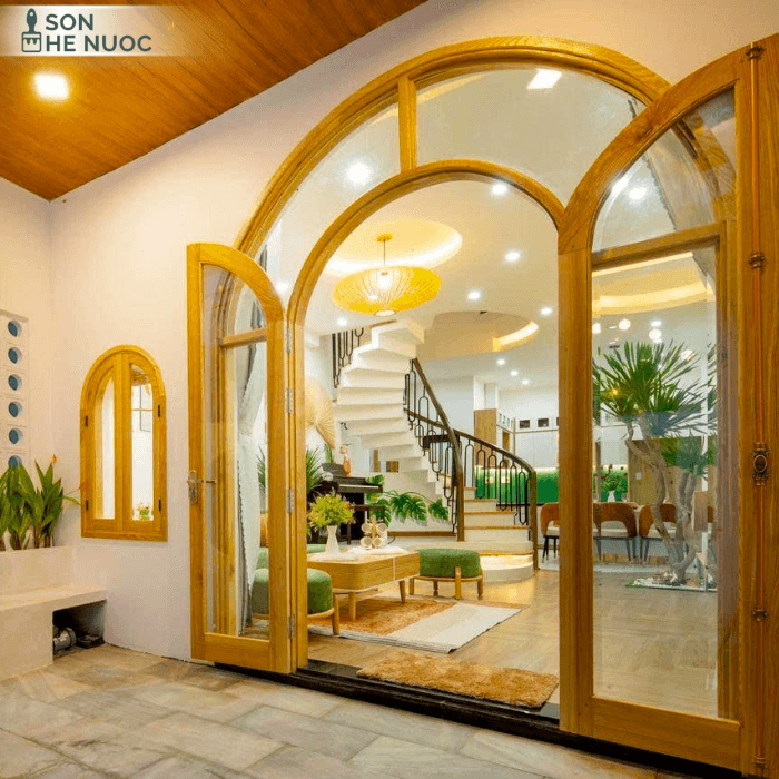 Sơn Cửa Giả Gỗ Trong Nhà