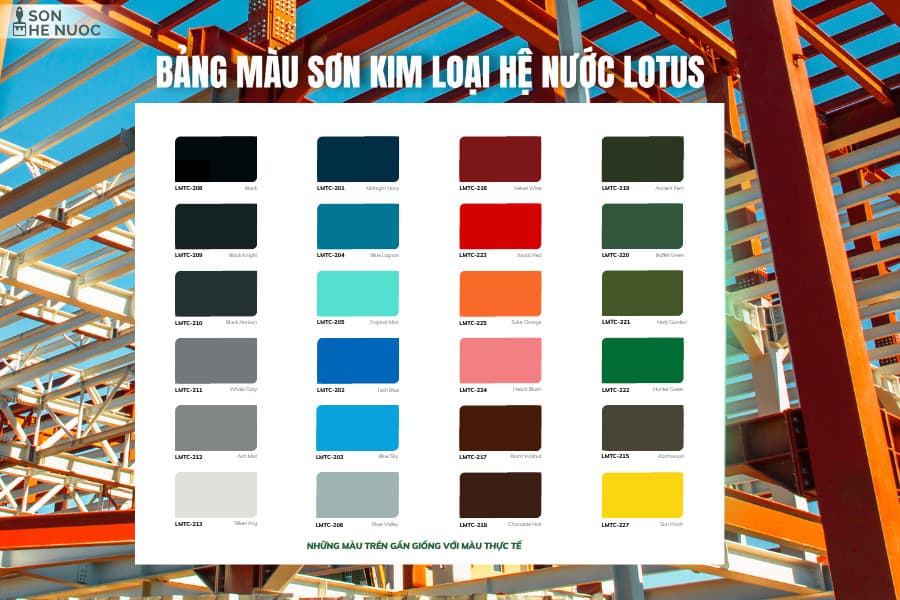 6+ gợi ý bảng màu sơn kim loại thịnh hành hiện nay