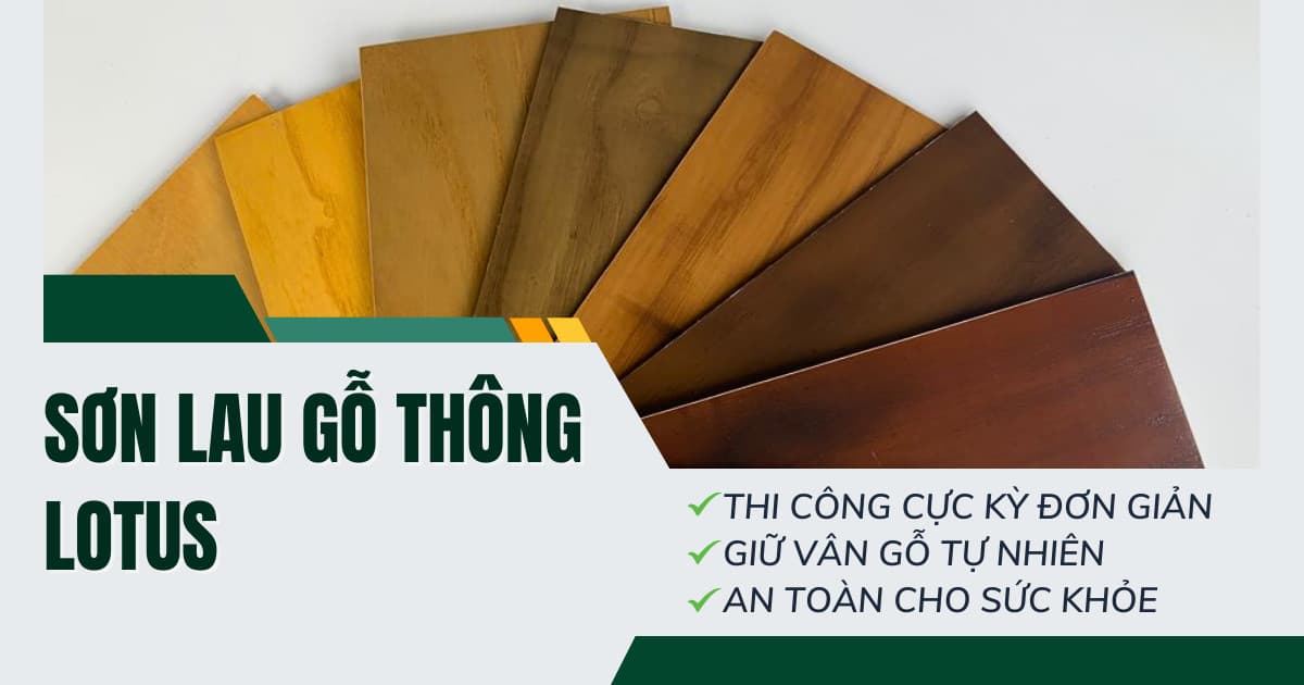 SƠN LAU GỖ THÔNG LOTUS - GIỮ VÂN ĐẸP VÀ MÀU BỀN